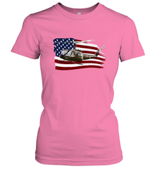 UH 1 UH1 Huey Helicopter T shirt American Flag usa Women's T-Shirt Women's T-Shirt - HHHstores