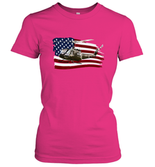 UH 1 UH1 Huey Helicopter T shirt American Flag usa Women's T-Shirt Women's T-Shirt - HHHstores