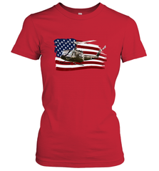 UH 1 UH1 Huey Helicopter T shirt American Flag usa Women's T-Shirt Women's T-Shirt - HHHstores
