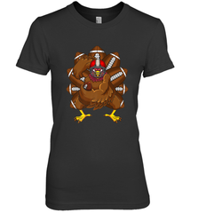 Cool Turkey Football Feathers Funny Thanksgiving Sports Women's Premium T-Shirt Women's Premium T-Shirt - HHHstores