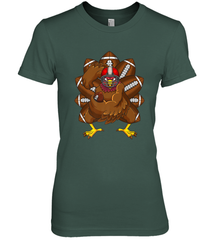 Cool Turkey Football Feathers Funny Thanksgiving Sports Women's Premium T-Shirt Women's Premium T-Shirt - HHHstores