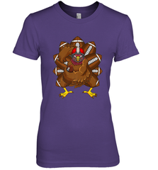 Cool Turkey Football Feathers Funny Thanksgiving Sports Women's Premium T-Shirt Women's Premium T-Shirt - HHHstores
