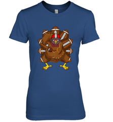 Cool Turkey Football Feathers Funny Thanksgiving Sports Women's Premium T-Shirt Women's Premium T-Shirt - HHHstores