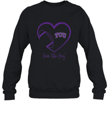 TCU Horned Frogs Football Inside Heart  Team Crewneck Sweatshirt Crewneck Sweatshirt - HHHstores