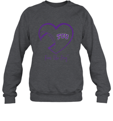 TCU Horned Frogs Football Inside Heart  Team Crewneck Sweatshirt Crewneck Sweatshirt - HHHstores