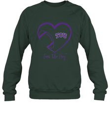 TCU Horned Frogs Football Inside Heart  Team Crewneck Sweatshirt Crewneck Sweatshirt - HHHstores