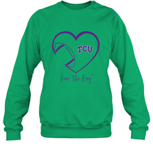 TCU Horned Frogs Football Inside Heart  Team Crewneck Sweatshirt Crewneck Sweatshirt - HHHstores