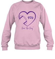 TCU Horned Frogs Football Inside Heart  Team Crewneck Sweatshirt Crewneck Sweatshirt - HHHstores