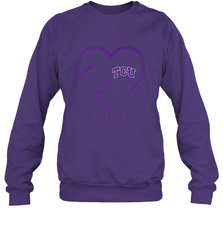 TCU Horned Frogs Football Inside Heart  Team Crewneck Sweatshirt Crewneck Sweatshirt - HHHstores