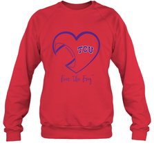 TCU Horned Frogs Football Inside Heart  Team Crewneck Sweatshirt Crewneck Sweatshirt - HHHstores