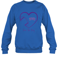 TCU Horned Frogs Football Inside Heart  Team Crewneck Sweatshirt Crewneck Sweatshirt - HHHstores