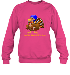 Cool Happy Thanksgiving Football Shirt Gobble Player Turkey Crewneck Sweatshirt Crewneck Sweatshirt - HHHstores