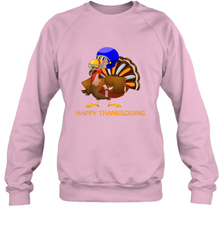 Cool Happy Thanksgiving Football Shirt Gobble Player Turkey Crewneck Sweatshirt Crewneck Sweatshirt - HHHstores