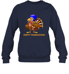 Cool Happy Thanksgiving Football Shirt Gobble Player Turkey Crewneck Sweatshirt Crewneck Sweatshirt - HHHstores