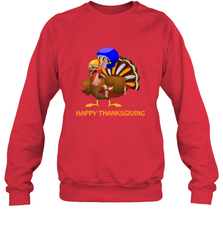 Cool Happy Thanksgiving Football Shirt Gobble Player Turkey Crewneck Sweatshirt Crewneck Sweatshirt - HHHstores
