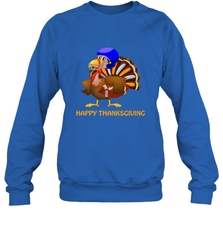 Cool Happy Thanksgiving Football Shirt Gobble Player Turkey Crewneck Sweatshirt Crewneck Sweatshirt - HHHstores