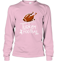 Turkey And Football Thanksgiving Day Football Fan Holiday Gift Long Sleeve T-Shirt Long Sleeve T-Shirt - HHHstores
