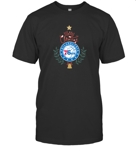 NBA Philadelphia 76ers Logo merry Christmas gilf Men's T-Shirt Men's T-Shirt / Black / S Men's T-Shirt - HHHstores