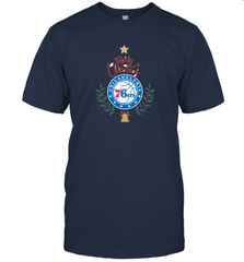 NBA Philadelphia 76ers Logo merry Christmas gilf Men's T-Shirt Men's T-Shirt - HHHstores