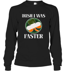 Irish I Was Faster Funny Running St Patricks Day Long Sleeve T-Shirt Long Sleeve T-Shirt - HHHstores
