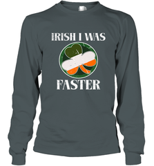 Irish I Was Faster Funny Running St Patricks Day Long Sleeve T-Shirt Long Sleeve T-Shirt - HHHstores