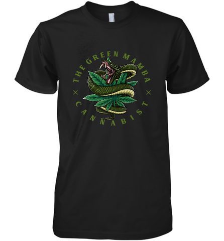 The Green Mamba, Cannabist, Weed Grower Pot Smoker Men's Premium T-Shirt Men's Premium T-Shirt / Black / XS Men's Premium T-Shirt - HHHstores