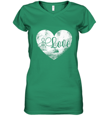 Love Valentines Day Heart Vintage Gift For Men Women Women's V-Neck T-Shirt Women's V-Neck T-Shirt - HHHstores