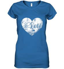 Love Valentines Day Heart Vintage Gift For Men Women Women's V-Neck T-Shirt Women's V-Neck T-Shirt - HHHstores