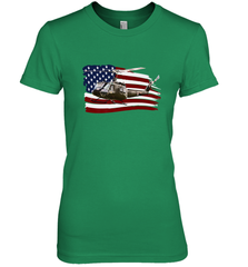 UH 1 UH1 Huey Helicopter T shirt American Flag usa Women's Premium T-Shirt Women's Premium T-Shirt - HHHstores