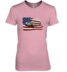 UH 1 UH1 Huey Helicopter T shirt American Flag usa Women's Premium T-Shirt Women's Premium T-Shirt - HHHstores