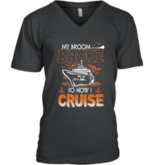 My Broom Broke So Now I Cruise Halloween Cruising Men's V-Neck Men's V-Neck - HHHstores