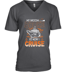My Broom Broke So Now I Cruise Halloween Cruising Men's V-Neck Men's V-Neck - HHHstores