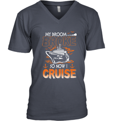 My Broom Broke So Now I Cruise Halloween Cruising Men's V-Neck Men's V-Neck - HHHstores