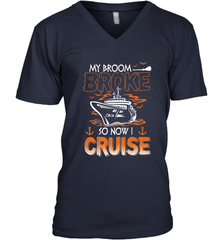 My Broom Broke So Now I Cruise Halloween Cruising Men's V-Neck Men's V-Neck - HHHstores