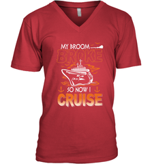 My Broom Broke So Now I Cruise Halloween Cruising Men's V-Neck Men's V-Neck - HHHstores