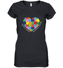 April is autism awareness month T shirt Women's V-Neck T-Shirt Women's V-Neck T-Shirt - HHHstores