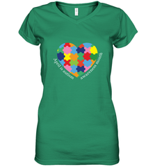 April is autism awareness month T shirt Women's V-Neck T-Shirt Women's V-Neck T-Shirt - HHHstores