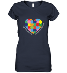 April is autism awareness month T shirt Women's V-Neck T-Shirt Women's V-Neck T-Shirt - HHHstores