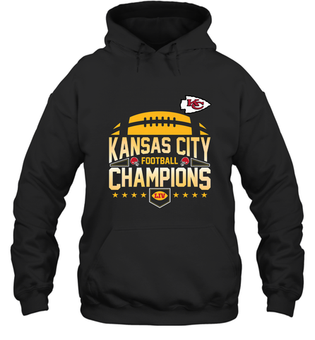 Kansas City Football _ The City Of Champions LIV Hooded Sweatshirt Hooded Sweatshirt / Black / S Hooded Sweatshirt - HHHstores