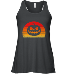 Retro Pumpkin Silhouette  Vintage Halloween Women's Racerback Tank