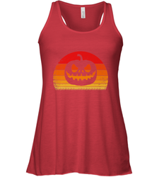 Retro Pumpkin Silhouette  Vintage Halloween Women's Racerback Tank