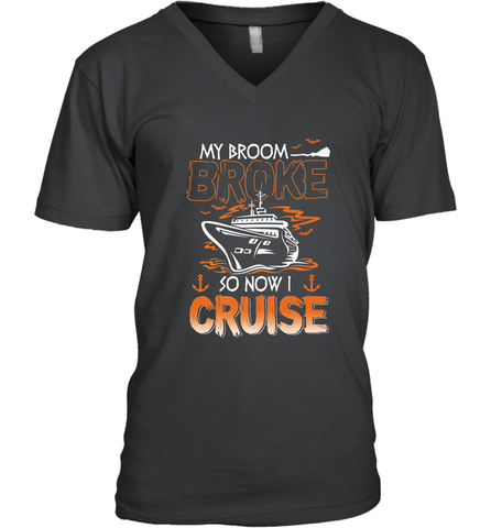 My Broom Broke So Now I Am A Nurse Halloween Costume Men's V-Neck Men's V-Neck / Black / S Men's V-Neck - HHHstores