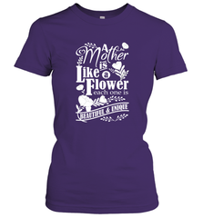 A mother is like a flower each one is beautiful and unique Women's T-Shirt Women's T-Shirt - HHHstores