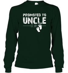 Mens Funny Christmas Gift Promoted To Uncle Est 2019 Fathers Day Long Sleeve T-Shirt Long Sleeve T-Shirt - HHHstores