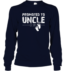 Mens Funny Christmas Gift Promoted To Uncle Est 2019 Fathers Day Long Sleeve T-Shirt Long Sleeve T-Shirt - HHHstores