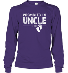 Mens Funny Christmas Gift Promoted To Uncle Est 2019 Fathers Day Long Sleeve T-Shirt Long Sleeve T-Shirt - HHHstores