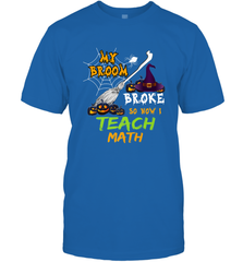 My Broom Broke So Now I Teach Math Funny Halloween Men's T-Shirt Men's T-Shirt - HHHstores