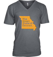 The Great State Of Kansas Men's V-Neck Men's V-Neck - HHHstores