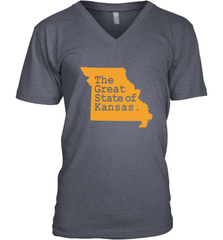 The Great State Of Kansas Men's V-Neck Men's V-Neck - HHHstores