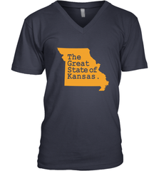 The Great State Of Kansas Men's V-Neck Men's V-Neck - HHHstores